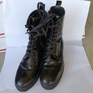 Thursday Black Combat Boots Lace Up Size 9.5 US